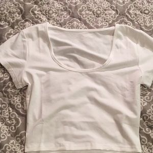 white shein crop top